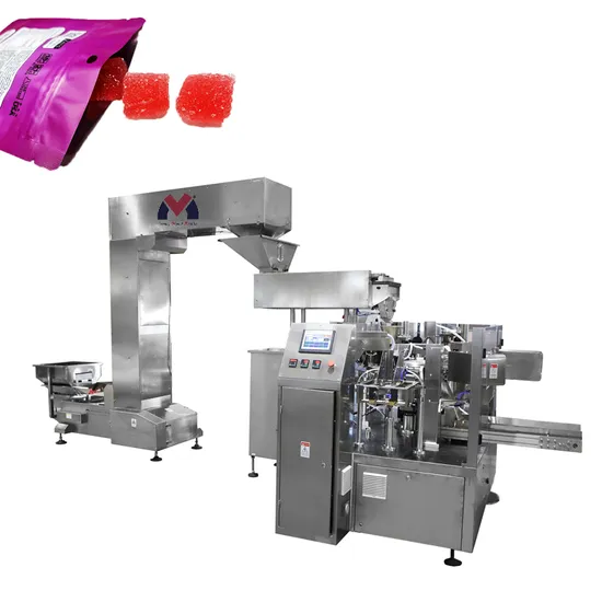 Rotary Preformed Stand up Zipper Doybag Filling Bagging Packing Packaging Machine for Animal Pet Food/Rice Pita Chips / Cracker / Frozen Sea Foods/Gummy 