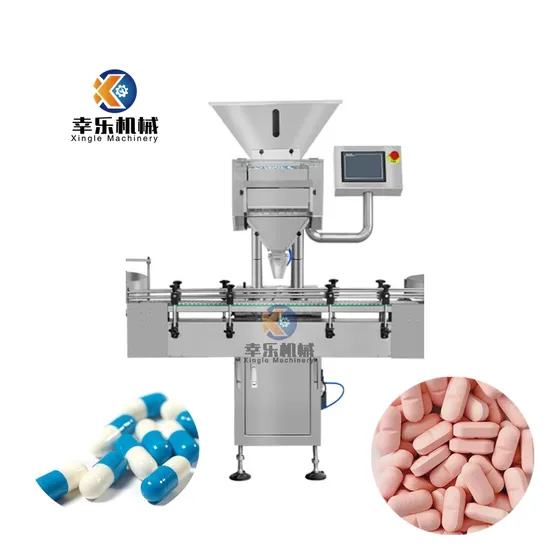 8 Channel Electronic Tablet Pill Automatic Softgel Chewing Gum Gummy Candy Bottling Counter Capsule Counting Machine 