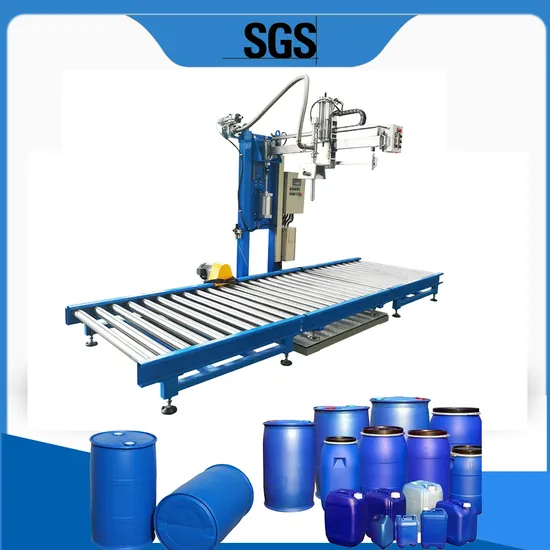 200L Drum Semi Automatic Methyl Acetate Pentane Acid Paint Lye Oil Chemical Weighing Liquid Filling Packaging Machine 