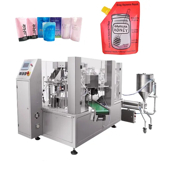 Manufacturer Price Automatic Spout Pouch Chili Tomato Sauce Liquid Detergent Rotary Packing Machine 