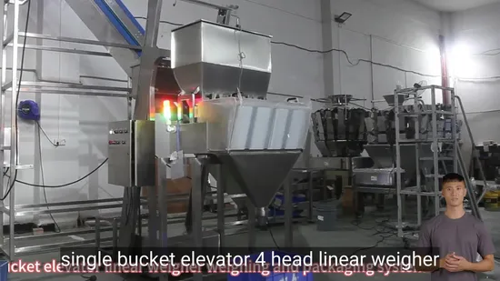 Semi Automatic Linear Weigher Packaging Machine with Single Bucket Conveying Small Granule Sugar Packing Machine Salt Stand up Bags Packaging Machinery 