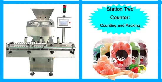 Factory Price Automatic 24 Channels Automated Soft Gel Capsule Candy Gummy Capsule Tablet Counter Counting Machine 