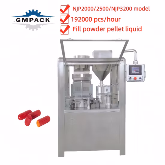Njp1500/Njp2000/Njp2500 /Njp3200 Pharmaceutical Fully Automatic Pill Powder Liquid Filler Pellets Granules Hard Gelatin Tablet Capsule Filling Machine 